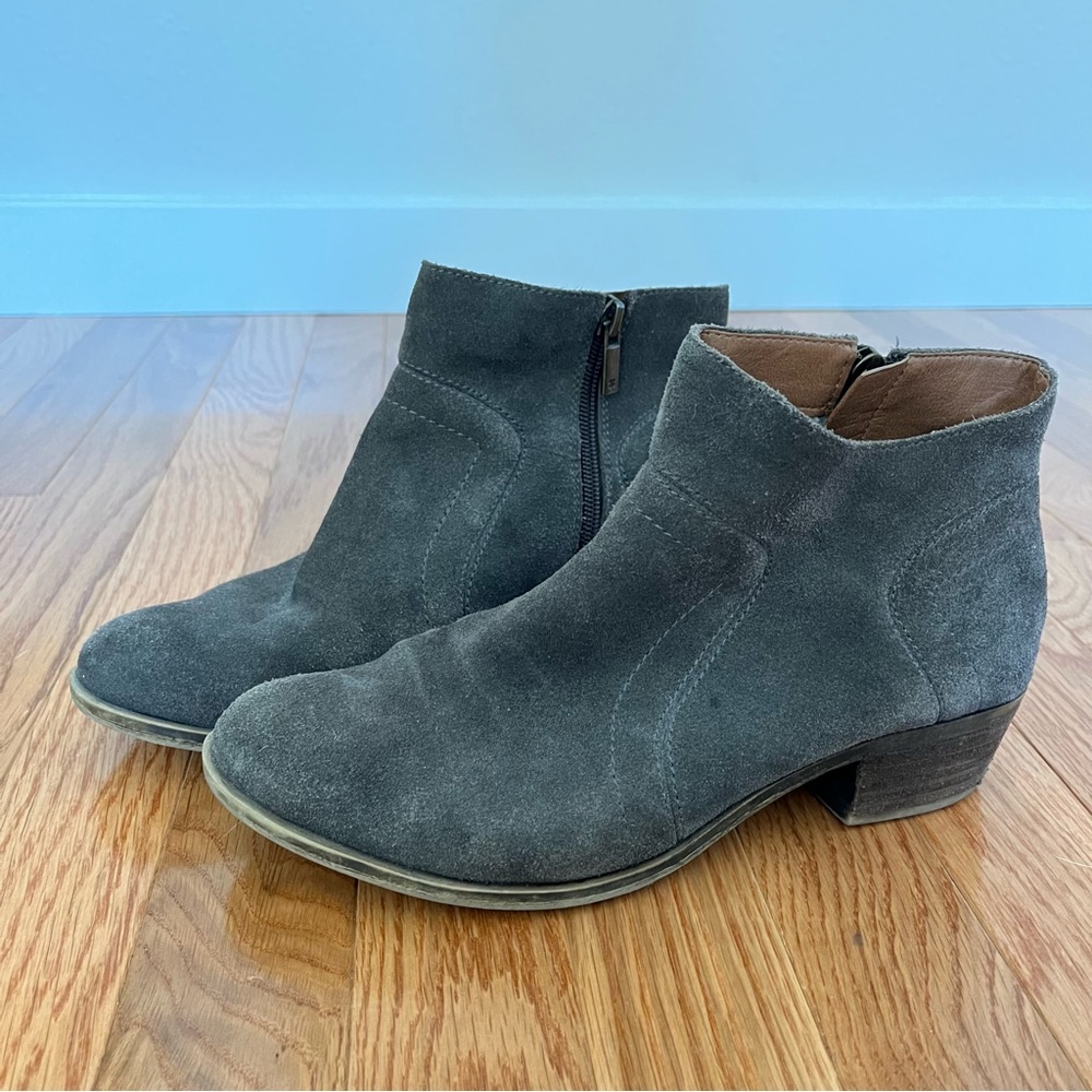 Lucky Brand gray suede booties